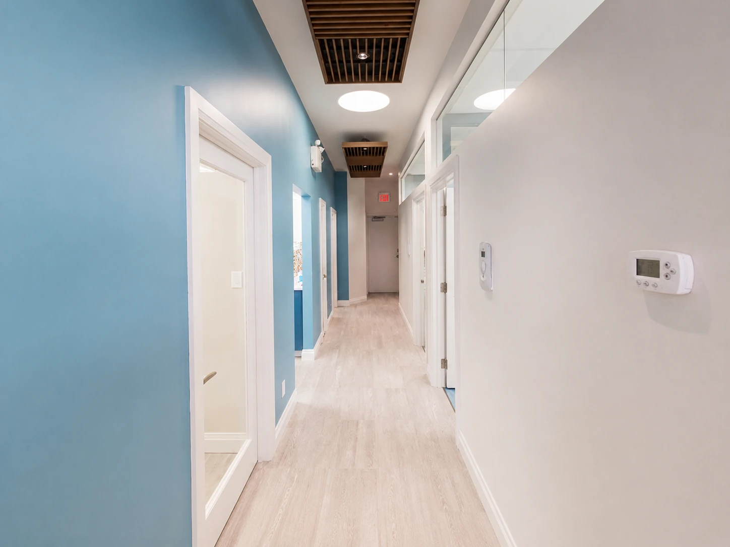 Hallway connecting the treatment rooms