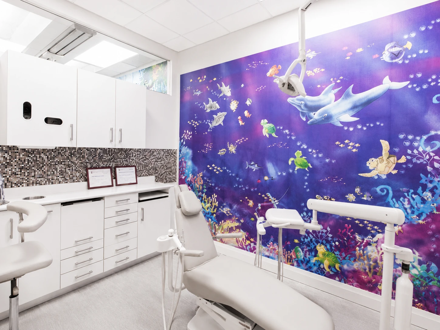Two treatment rooms visible through their doorways